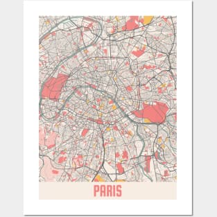 Paris - France Chalk City Map Posters and Art